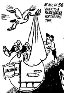 Part of a graphic that appeared with a story about Buck Fausett in The Sporting News of April 27, 1944