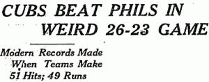 A headline from the Philadelphia Inquirer of August 26, 1922